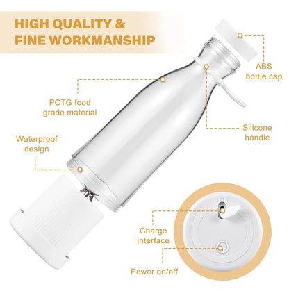 Mini Electric Juicer Cup 420Ml Portable Juicer Mixer Usb 6 Blade Blender Espremedor De Laranja Fresh Fruit Juice Blender
